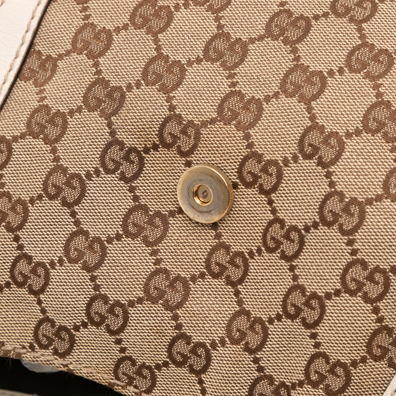 Gucci GG Canvas Web New Ladies Tote Bruin