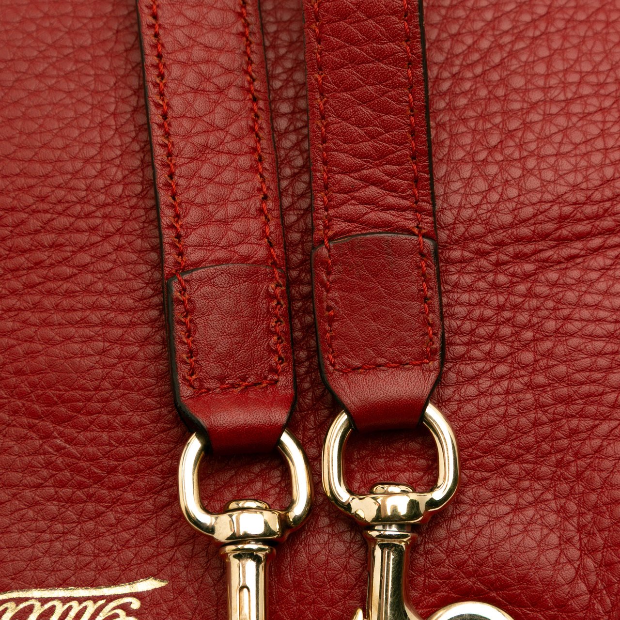 Gucci Medium Calfskin Bamboo Shopper Satchel Rood