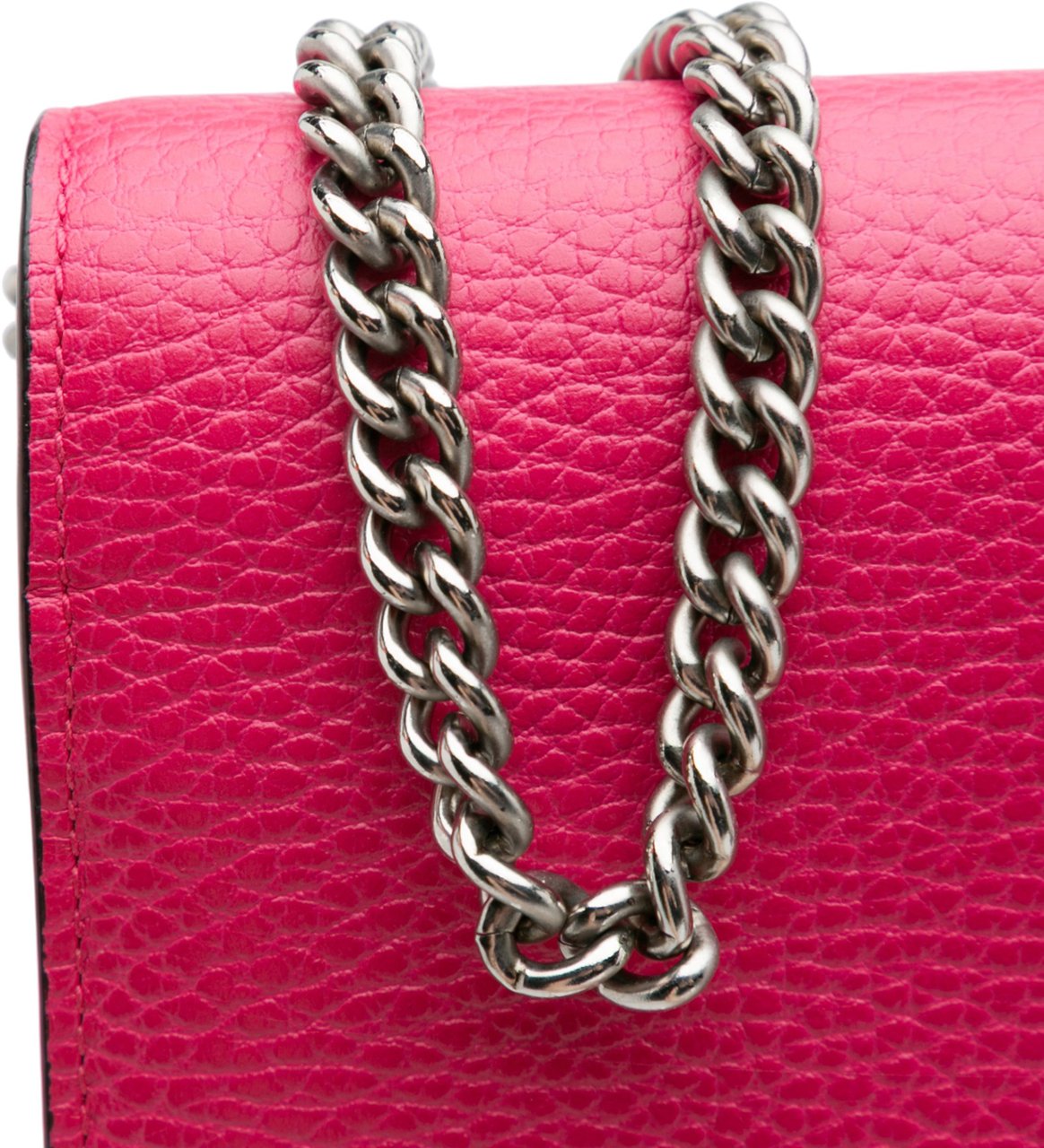 Gucci Mini Leather Dionysus Wallet on Chain Roze