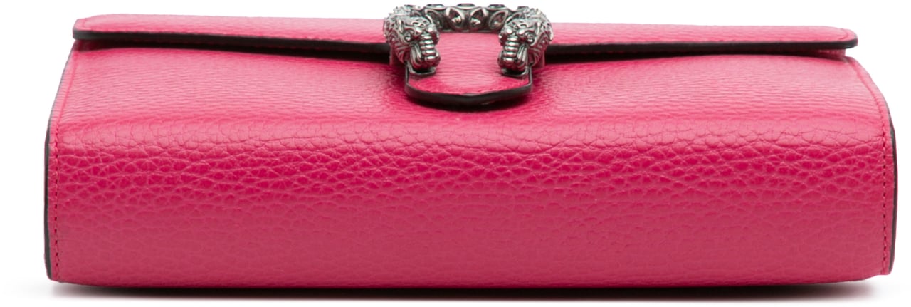 Gucci Mini Leather Dionysus Wallet on Chain Roze