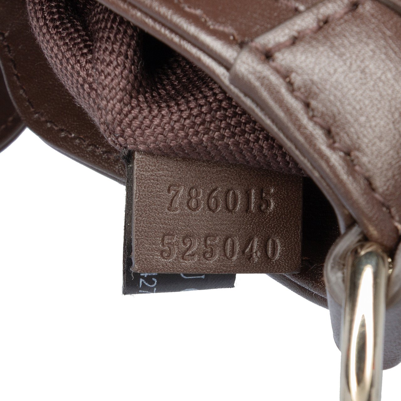 Gucci Mini GG Supreme Moon Side Web Shoulder Bag Bruin