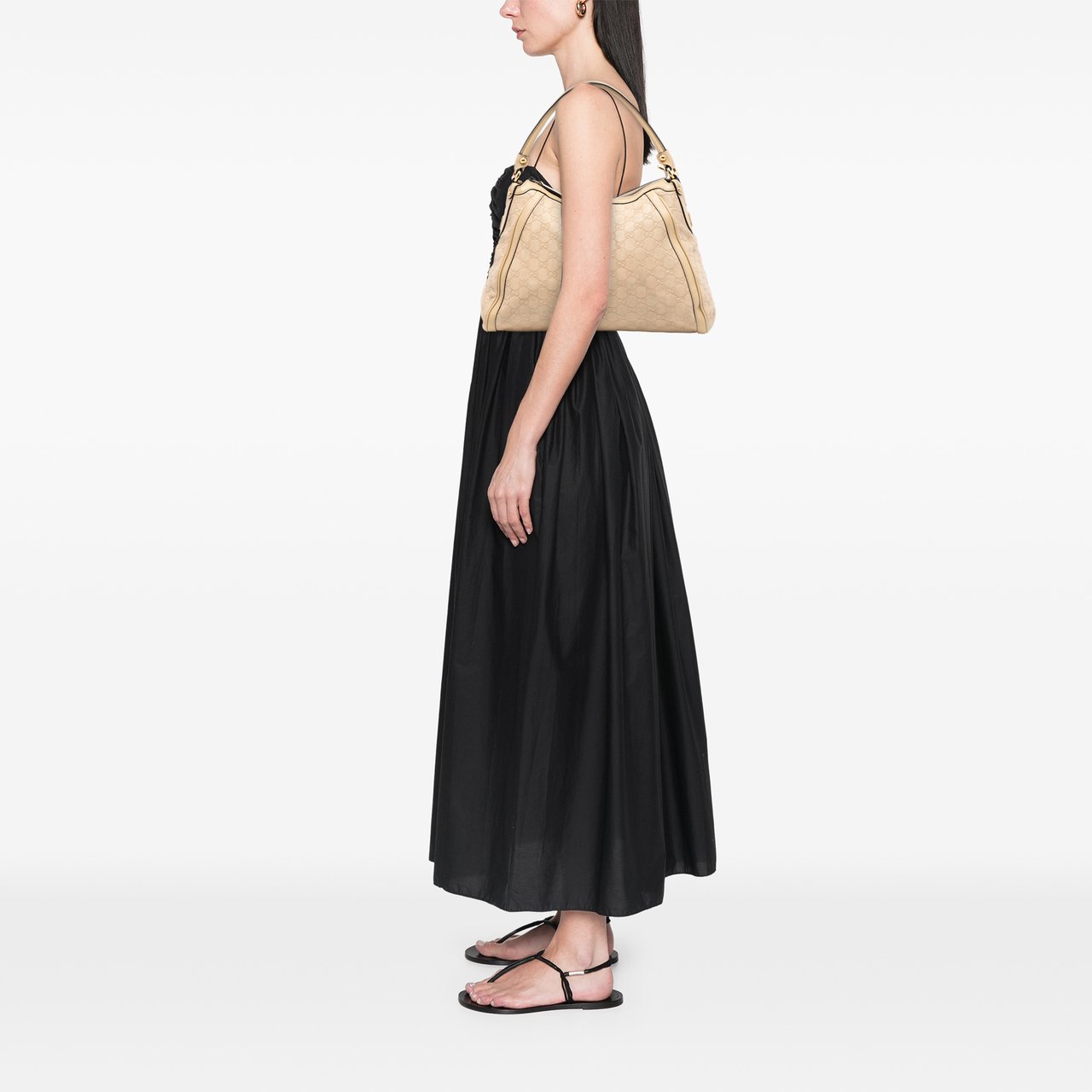 Gucci Guccissima Scarlett Shoulder Bag Bruin