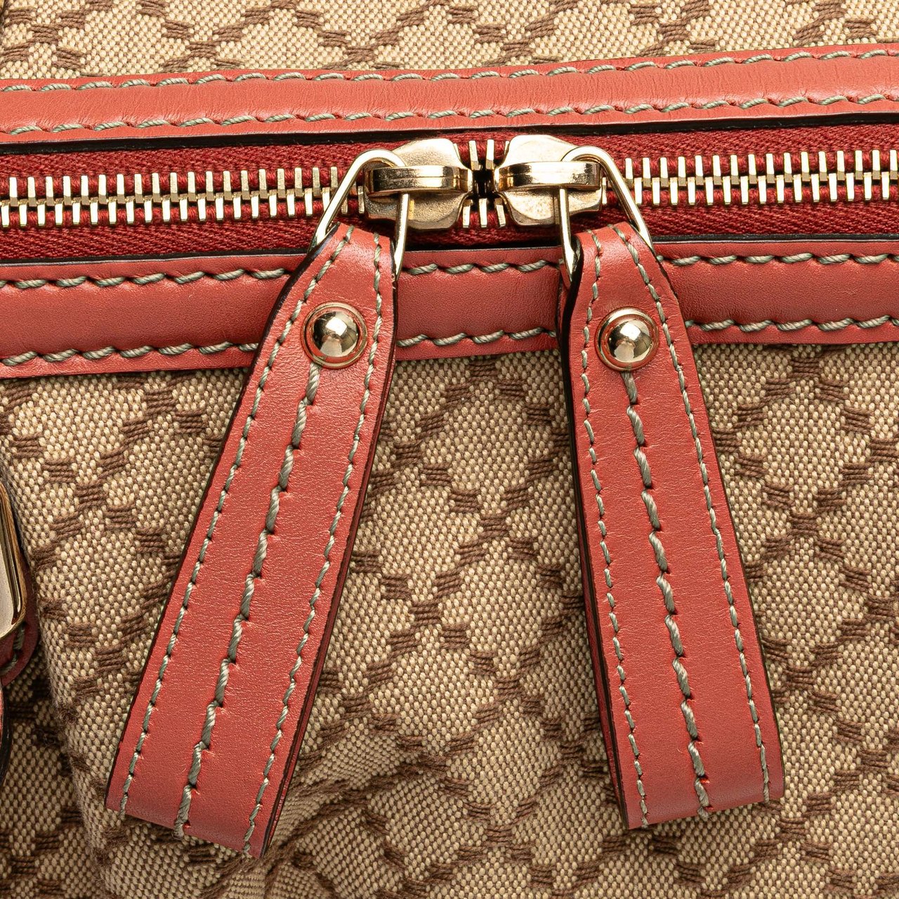 Gucci Diamante Canvas Sukey Satchel Bruin
