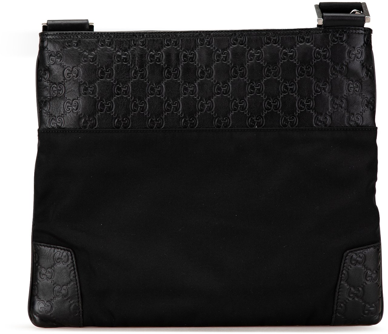 Gucci Guccissima and Nylon Crossbody Zwart
