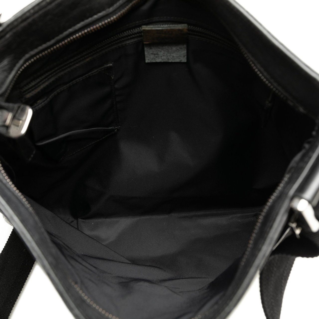 Gucci Guccissima and Nylon Crossbody Zwart