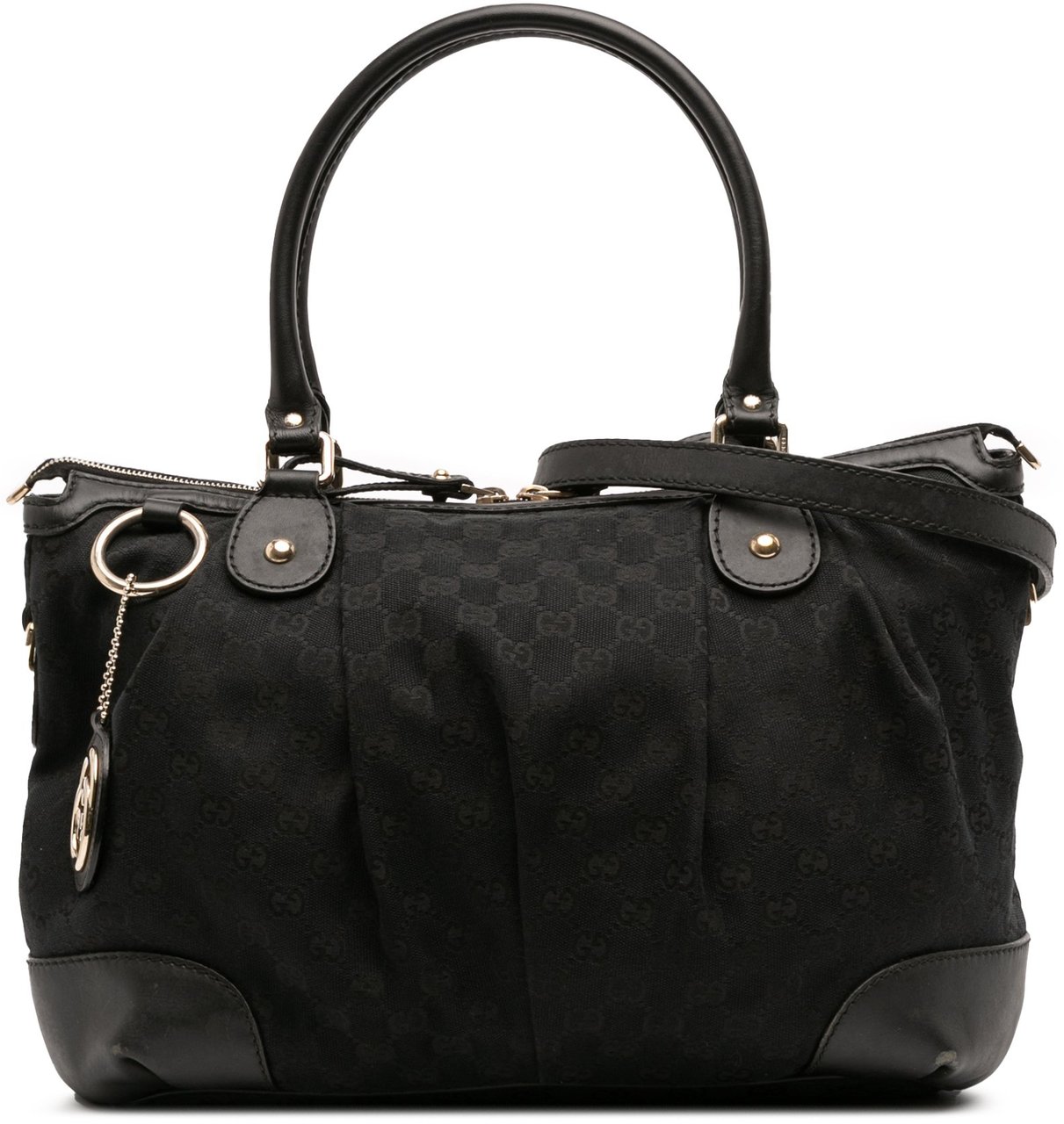 Gucci GG Canvas Sukey Satchel Zwart