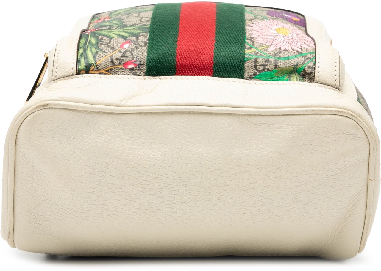 Gucci Small GG Supreme Flora Ophidia Backpack Bruin