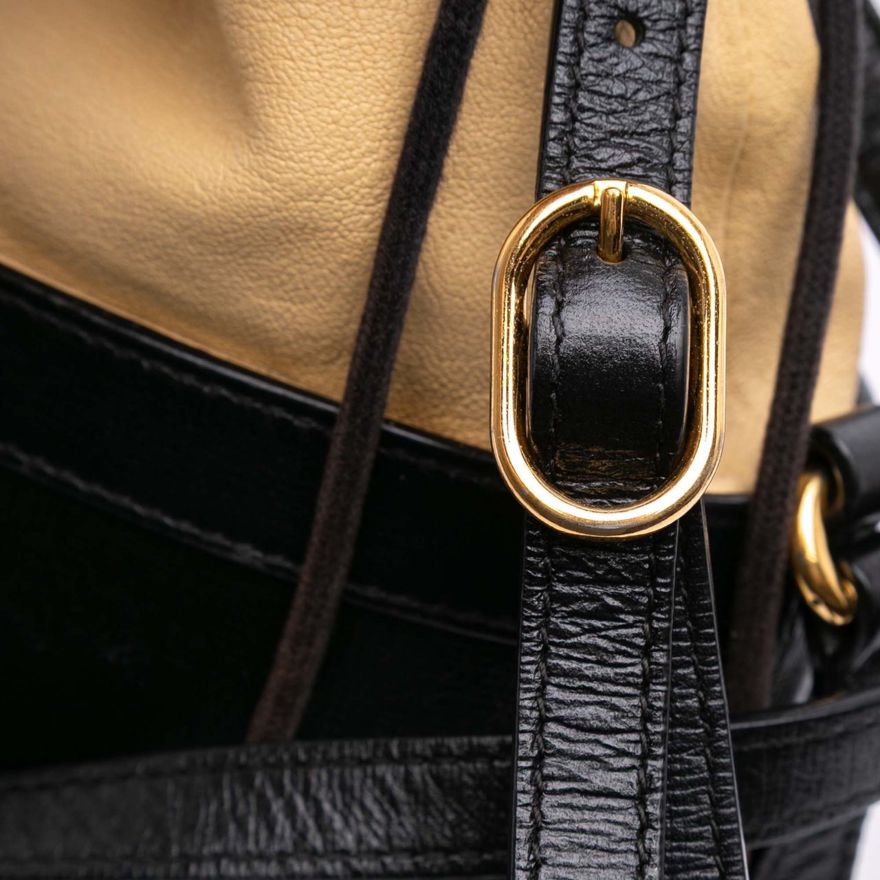Gucci Leather Horsebit 1955 Bucket Bag Zwart