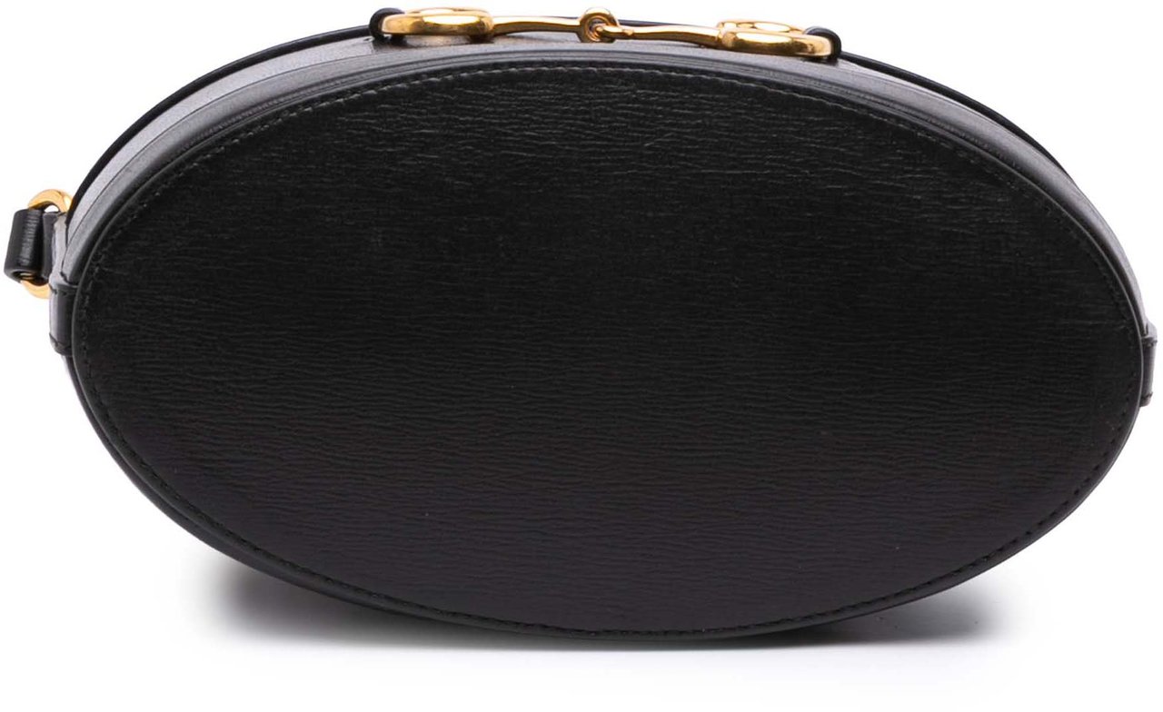 Gucci Leather Horsebit 1955 Bucket Bag Zwart