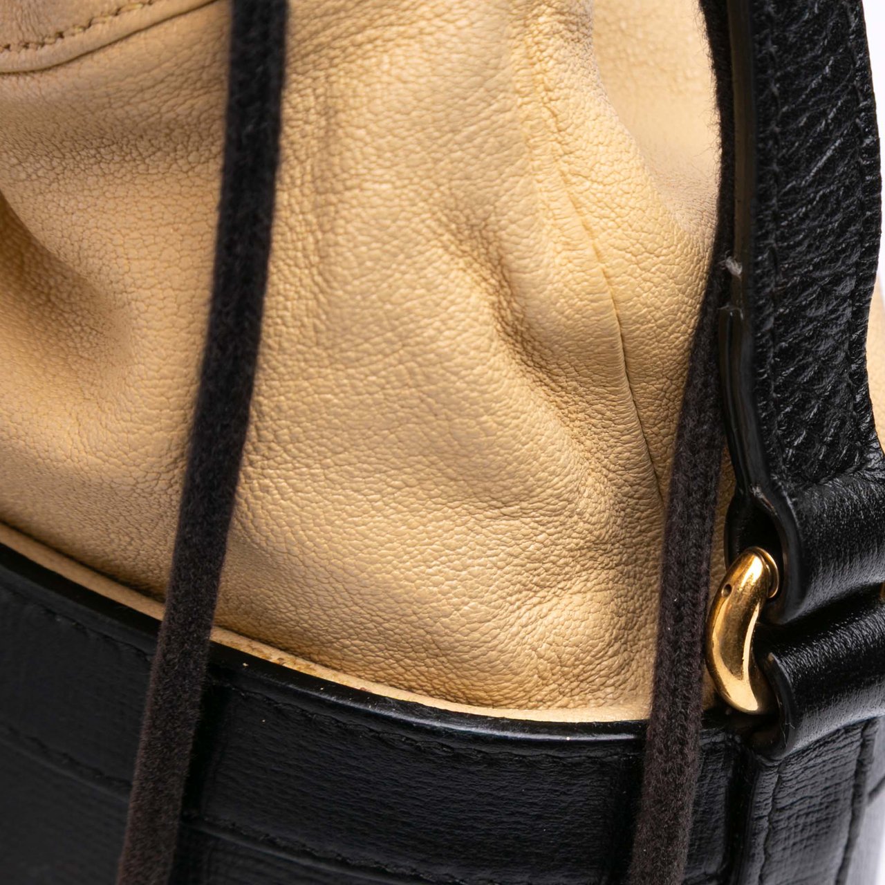 Gucci Leather Horsebit 1955 Bucket Bag Zwart