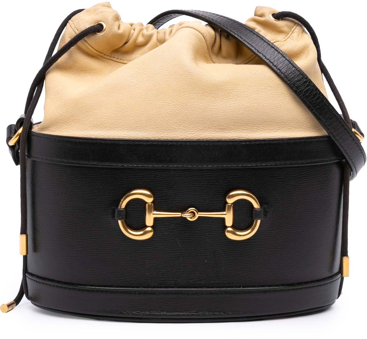 Gucci Leather Horsebit 1955 Bucket Bag Zwart