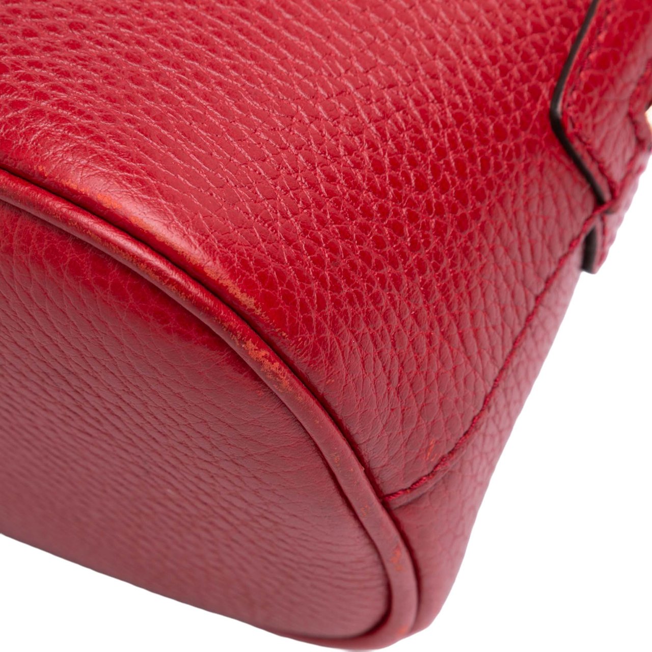 Gucci Mini Leather GG Charm Dome Satchel Rood