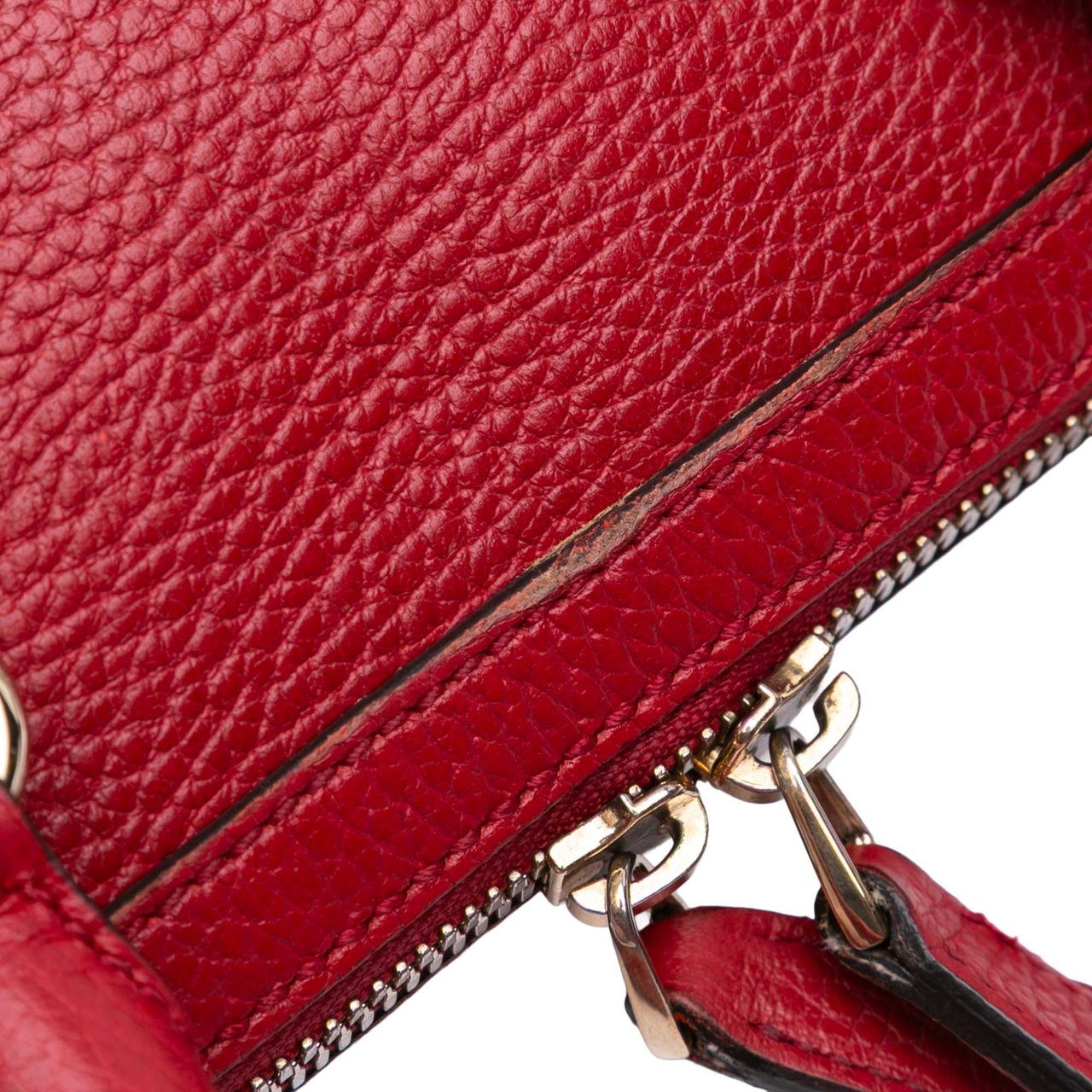 Gucci Mini Leather GG Charm Dome Satchel Rood