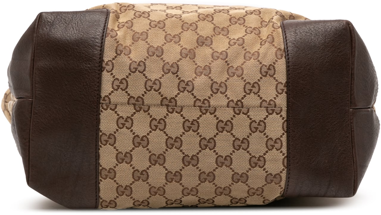 Gucci Large GG Canvas GG Charm Tote Bruin