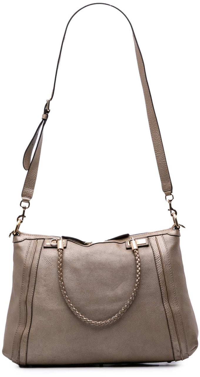 Gucci Large Leather Bella Tote Goud