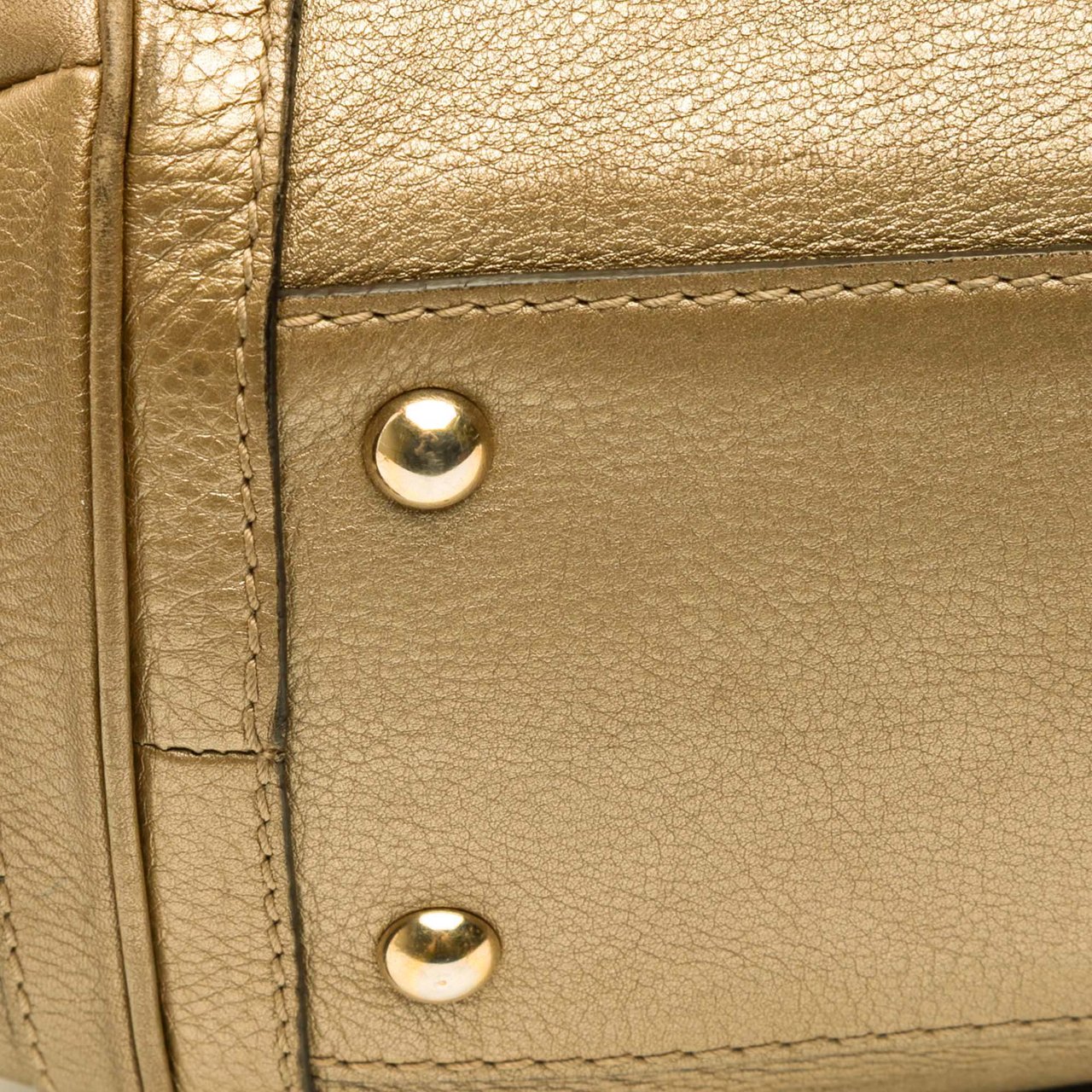 Gucci Large Leather Bella Tote Goud