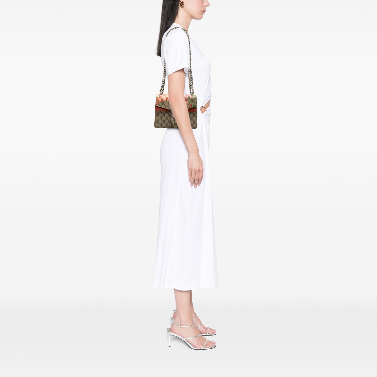 Gucci Small GG Supreme Blooms Dionysus Crossbody Bruin