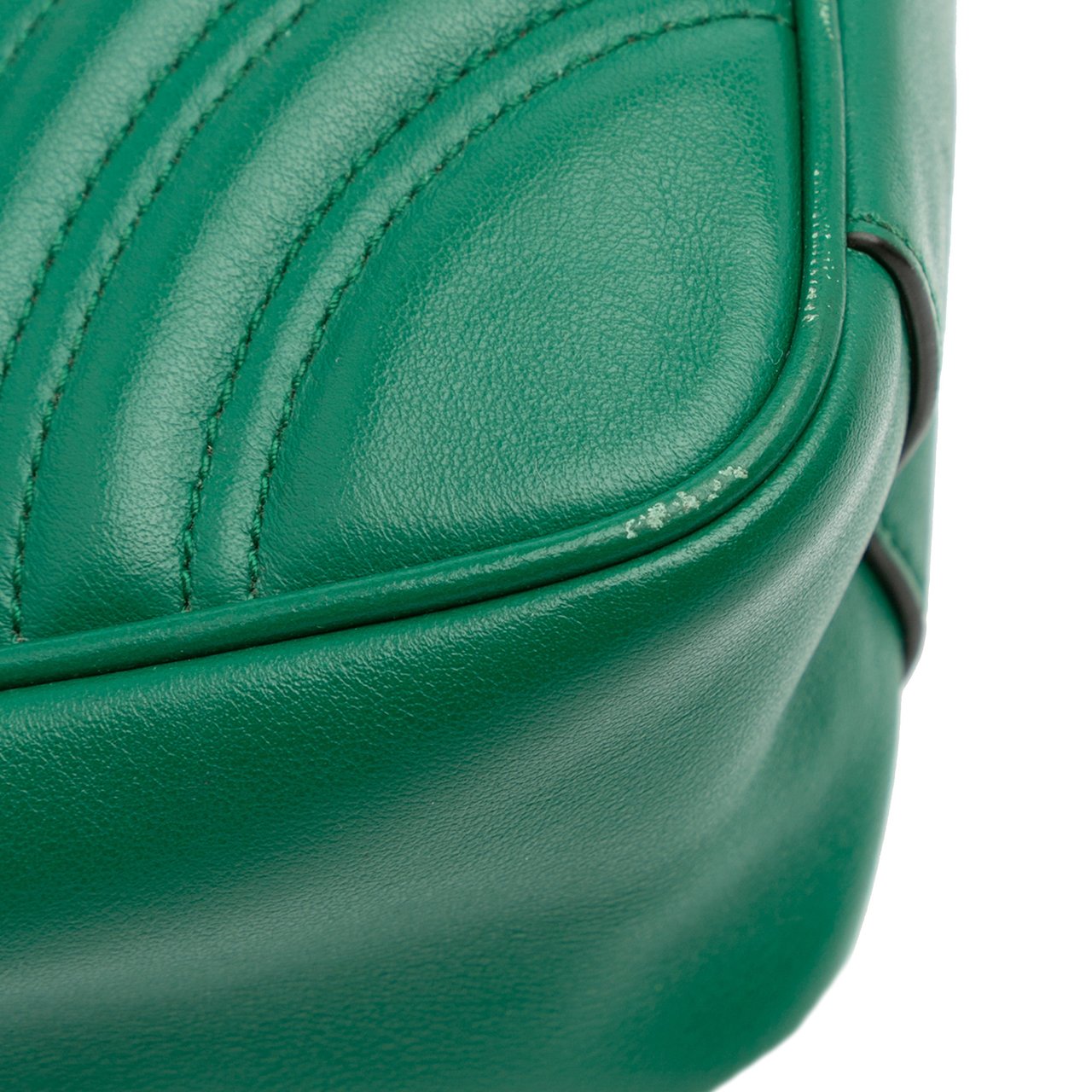 Gucci Medium GG Marmont Matelasse Leather Shoulder Bag Groen