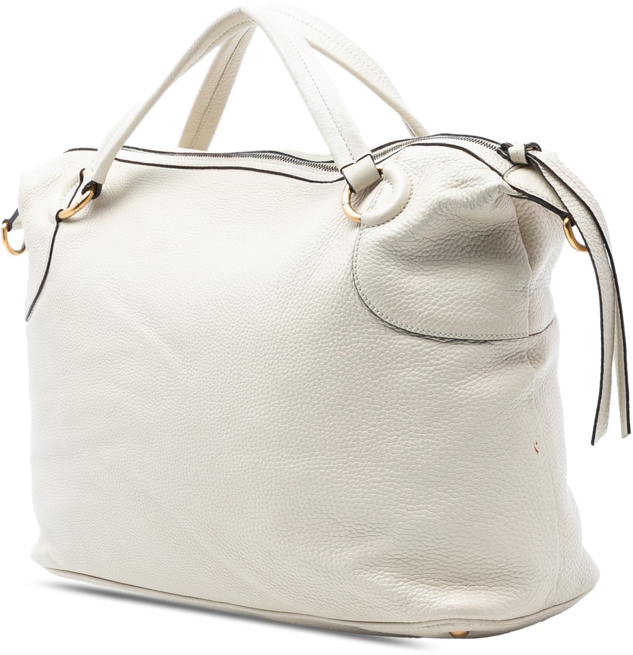 Gucci Leather Twill Satchel Wit