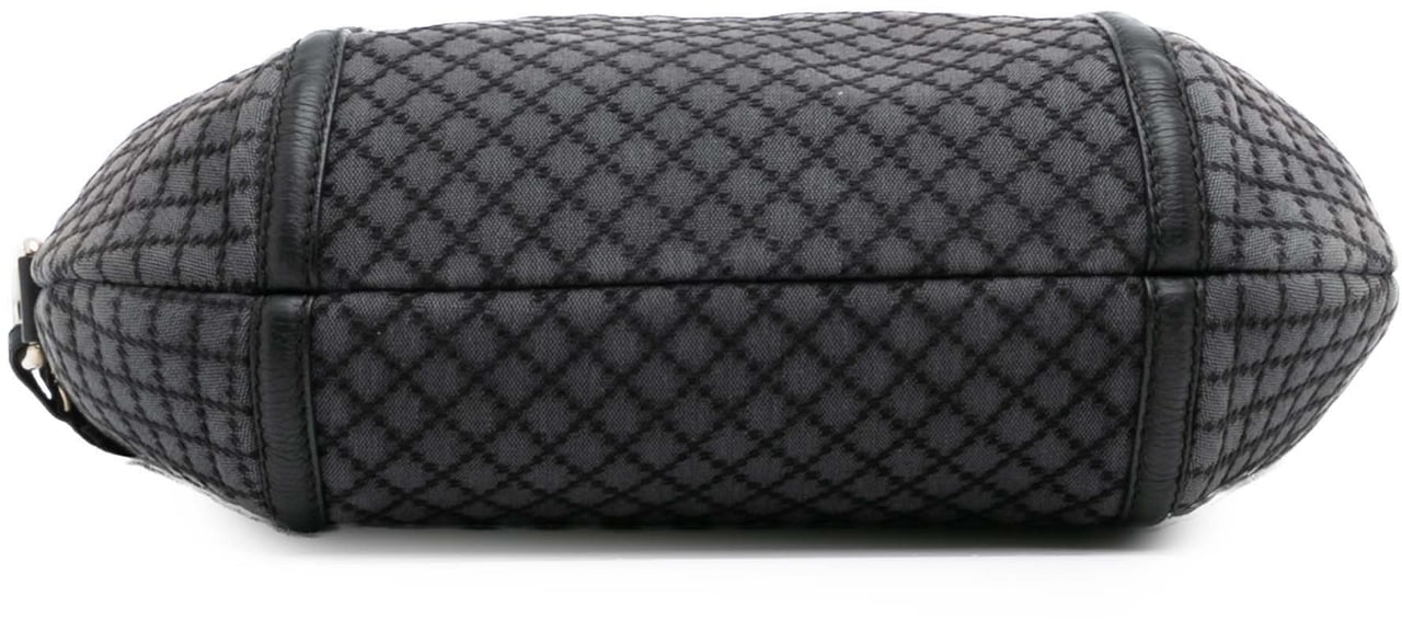 Gucci Medium Diamante Canvas Techno Horsebit Hobo Grijs