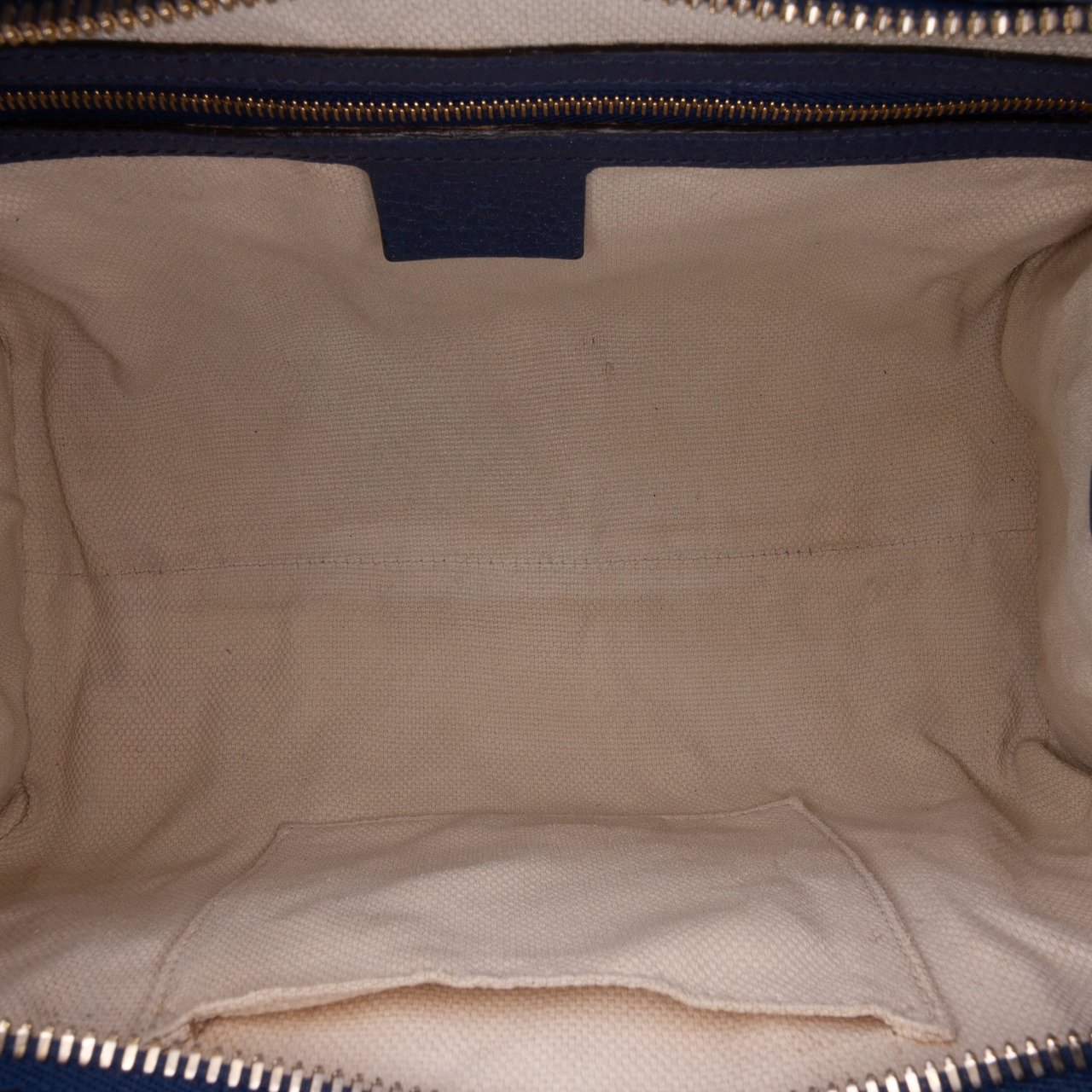 Gucci Medium Dollar Calf Soho Top Handle Convertible Tote Blauw