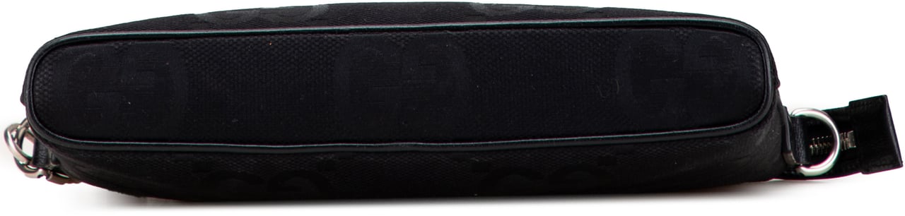 Gucci Jumbo GG Canvas Clutch on Strap Zwart