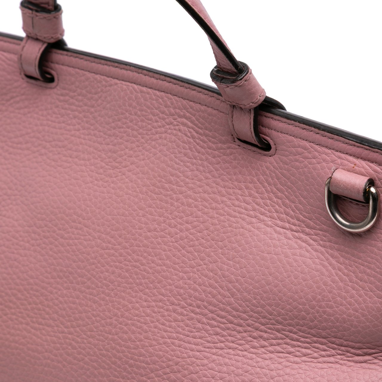 Gucci Medium Leather Bamboo Daily Satchel Roze