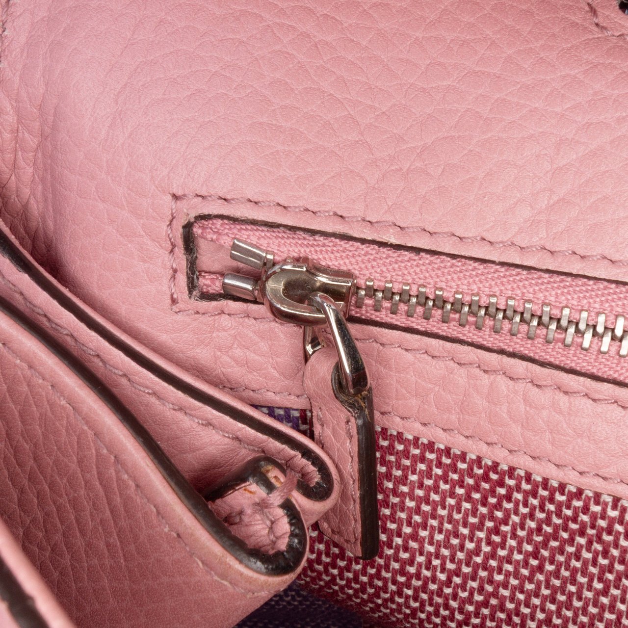 Gucci Medium Leather Bamboo Daily Satchel Roze