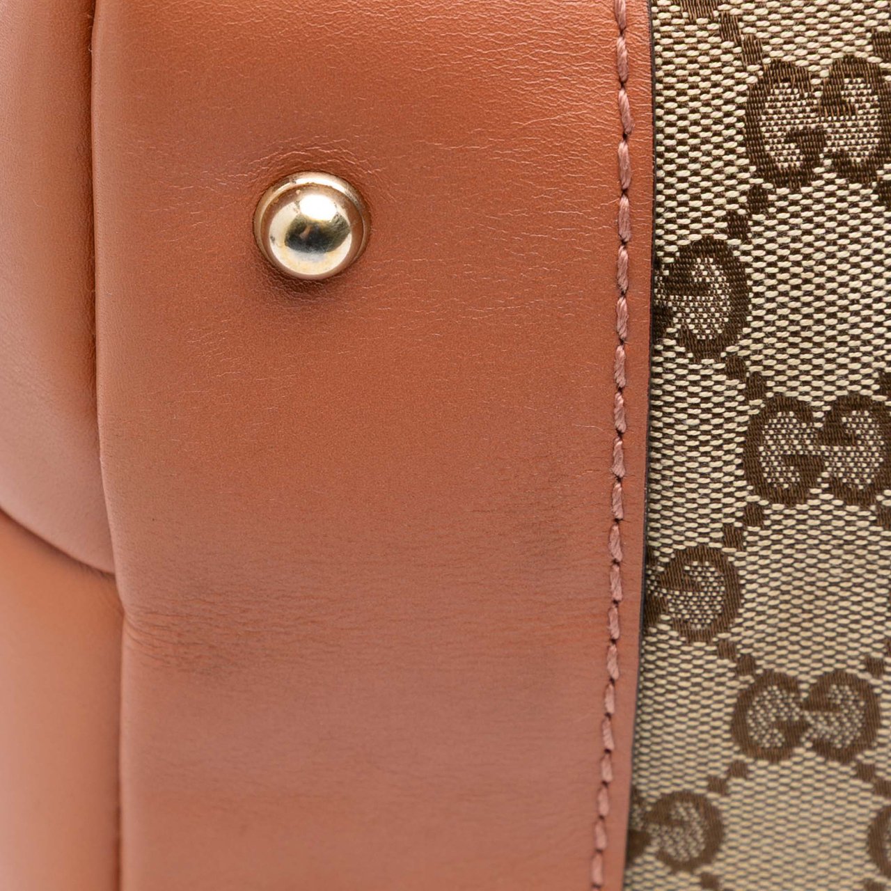 Gucci GG Canvas Heart Bit Tote Bruin