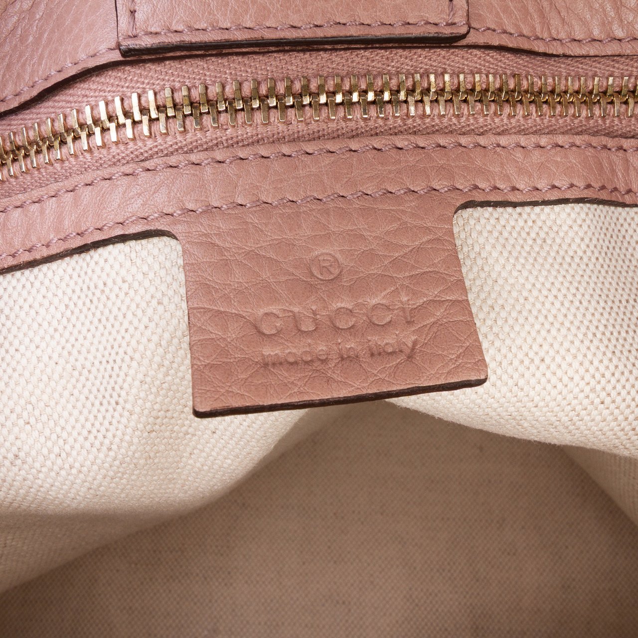 Gucci Small Calfskin Bamboo Shopper Satchel Bruin
