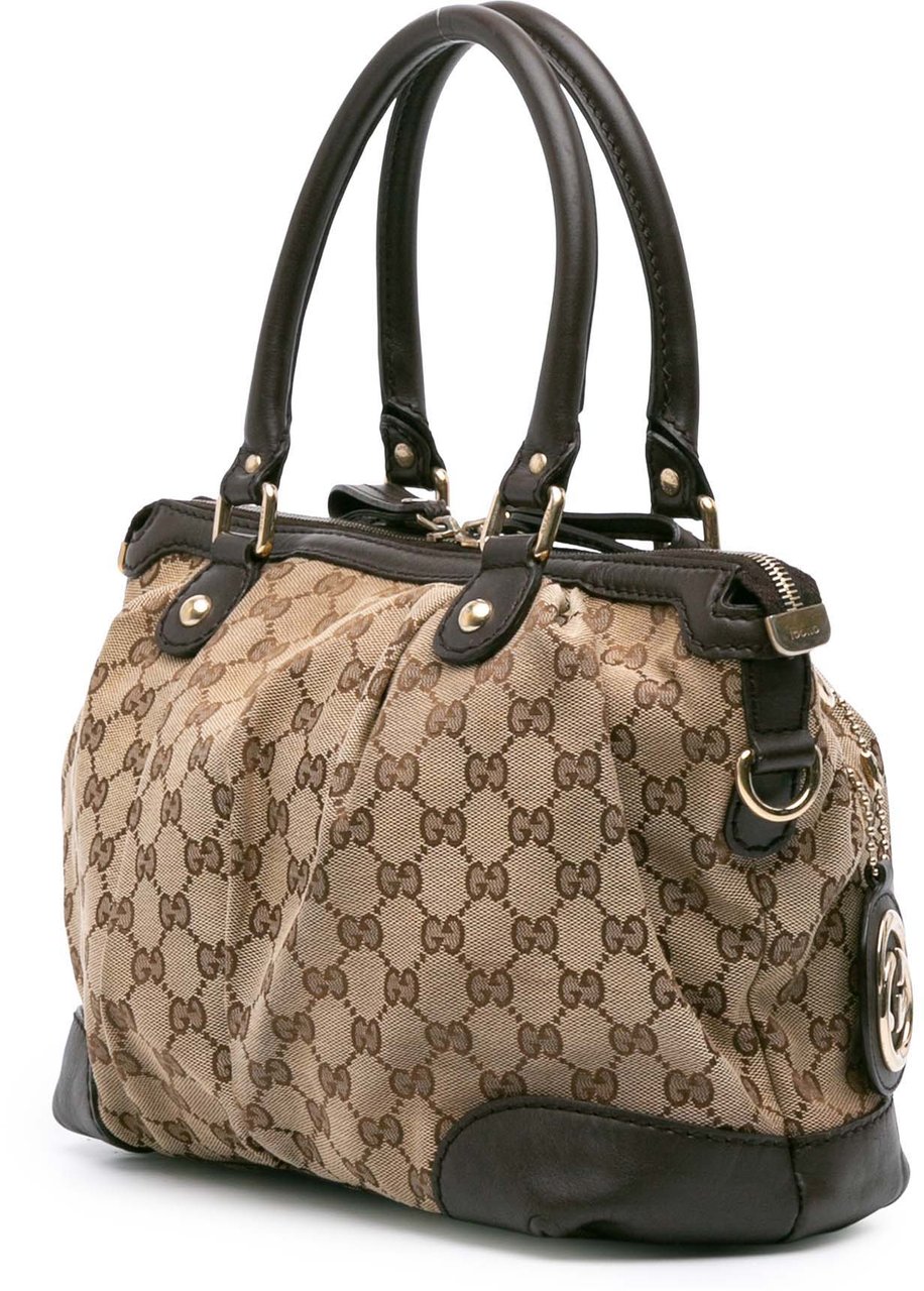 Gucci GG Canvas Sukey Satchel Bruin