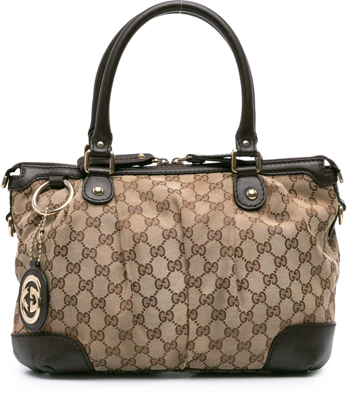 Gucci GG Canvas Sukey Satchel Bruin