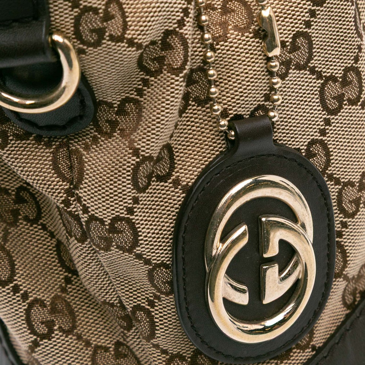 Gucci GG Canvas Sukey Satchel Bruin