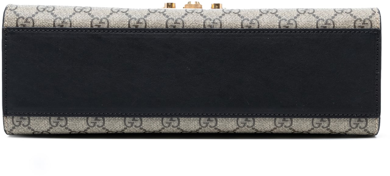 Gucci Medium GG Supreme Padlock Shoulder Bag Bruin