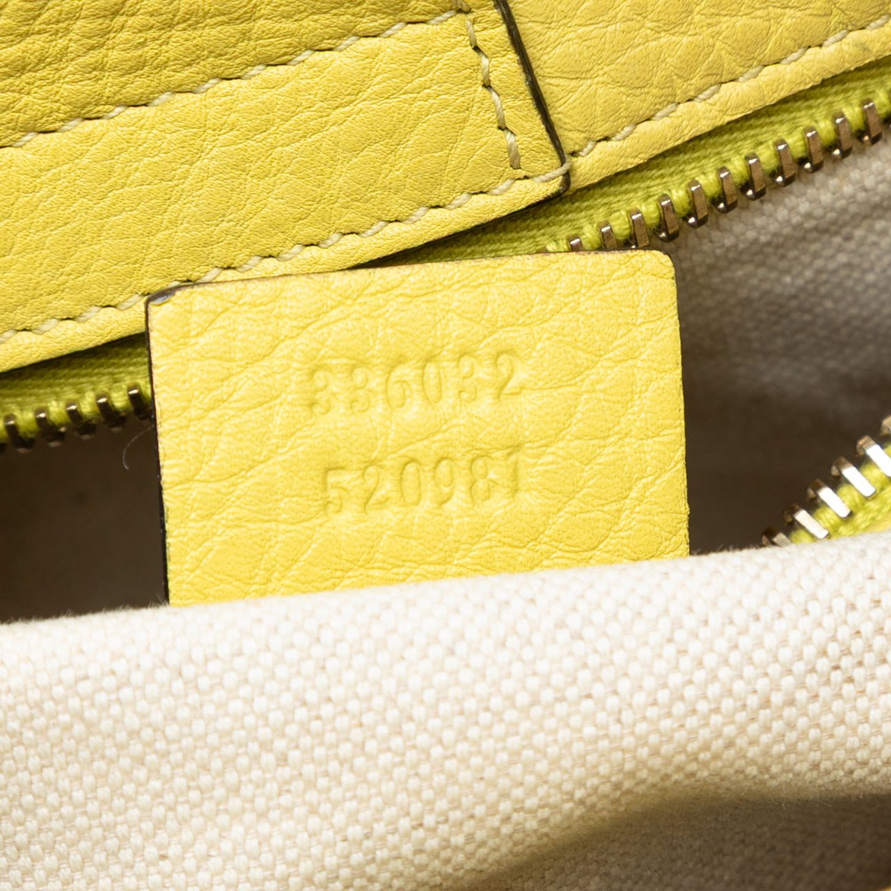 Gucci Small Calfskin Bamboo Shopper Satchel Geel