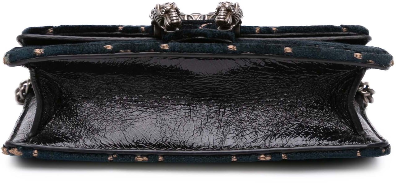 Gucci Mini GG Velvet Dionysus Crossbody Blauw