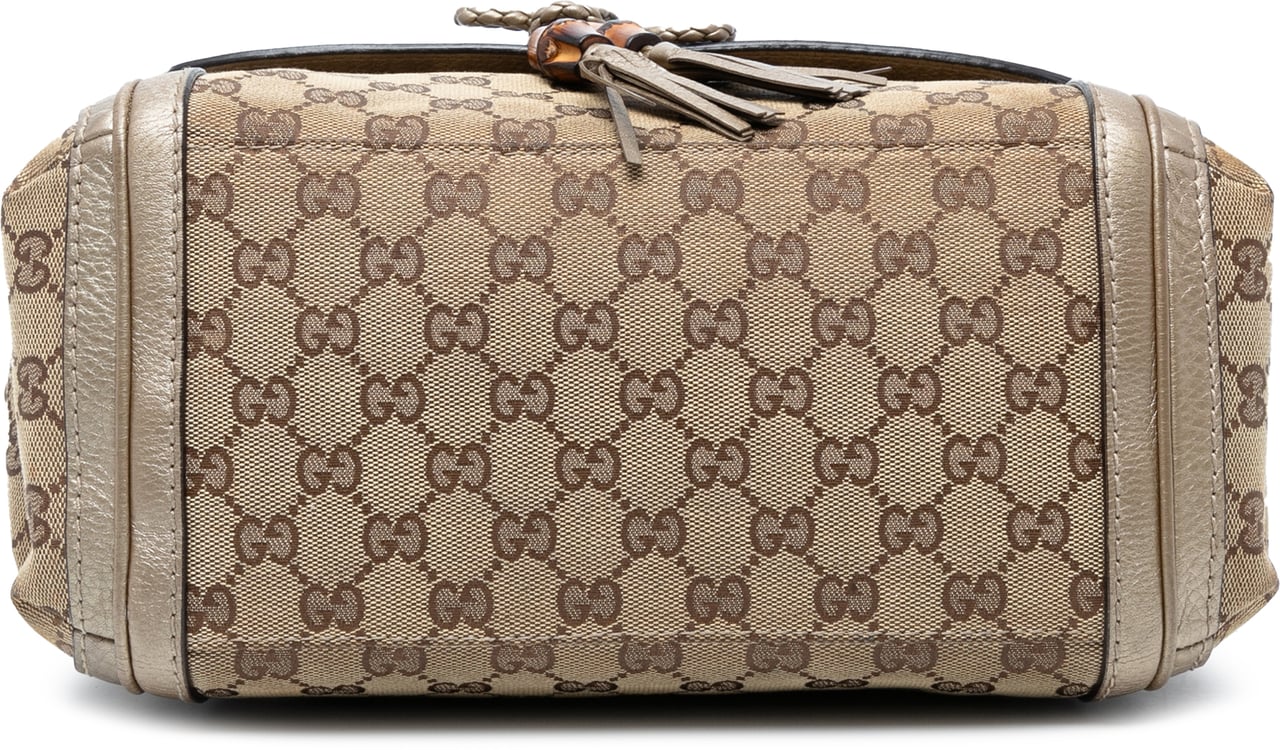 Gucci GG Canvas Bella Flap Satchel Bruin