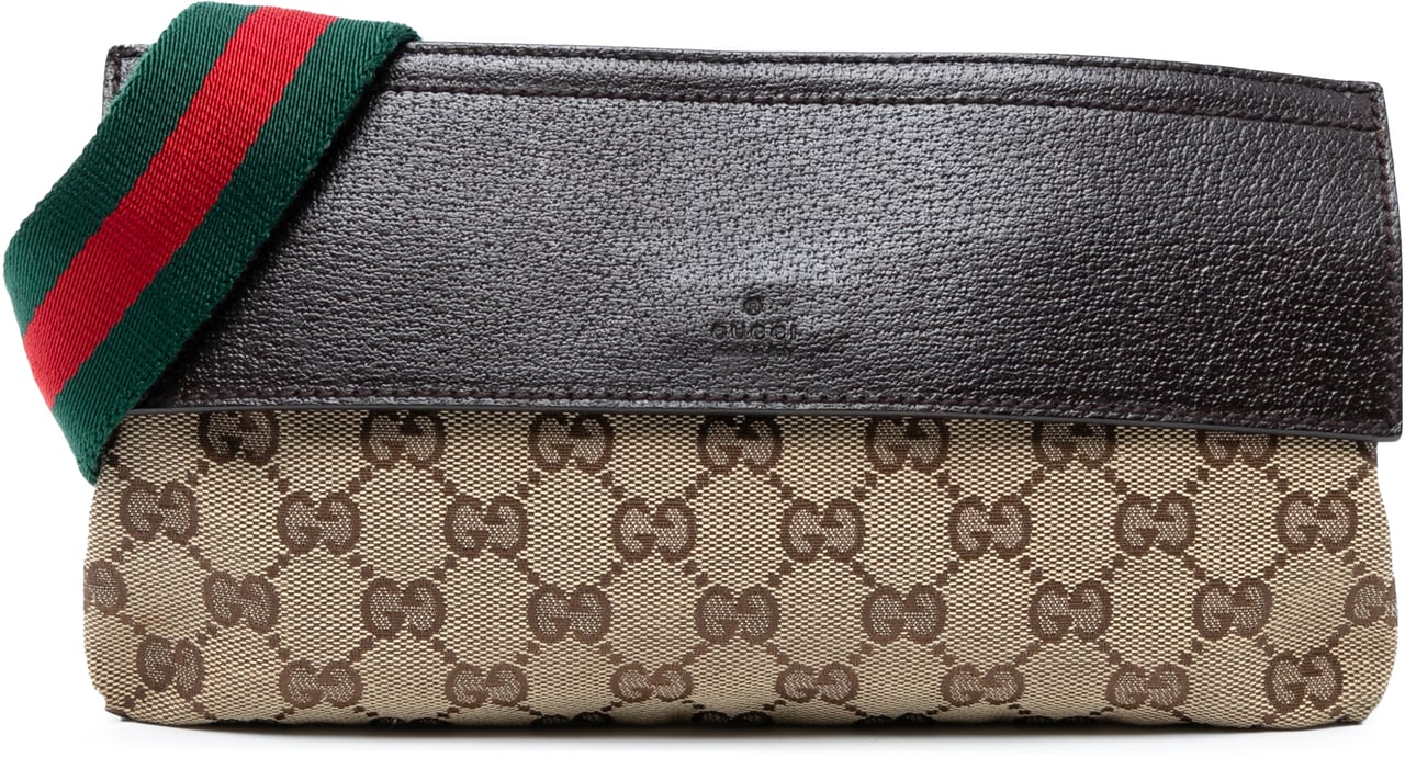 Gucci GG Canvas Web Crossbody Bruin