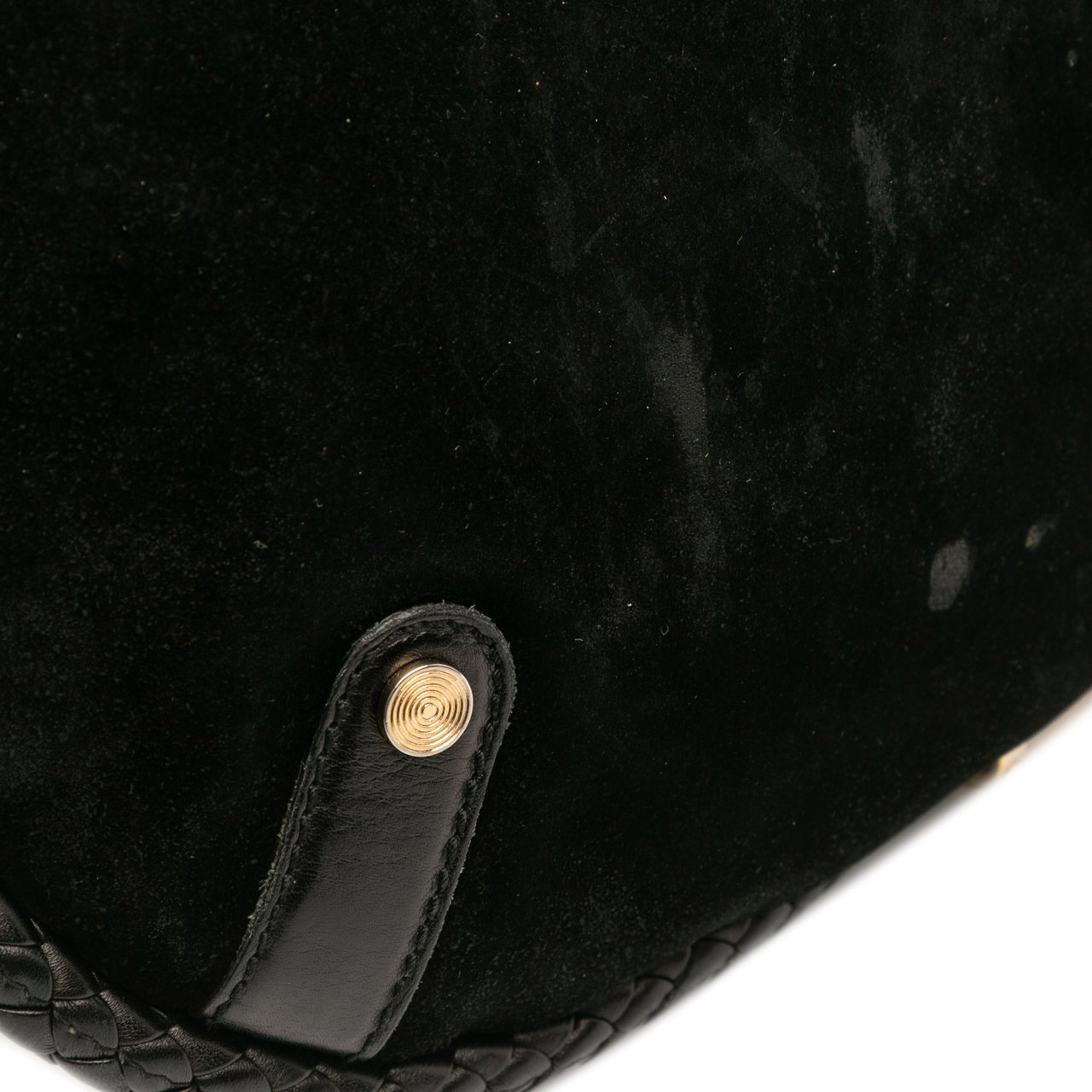 Gucci Medium Suede Britt Tassel Flap Shoulder Bag Zwart