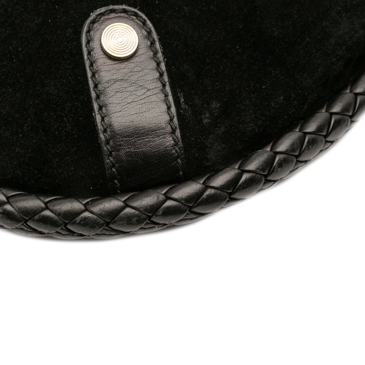 Gucci Medium Suede Britt Tassel Flap Shoulder Bag Zwart