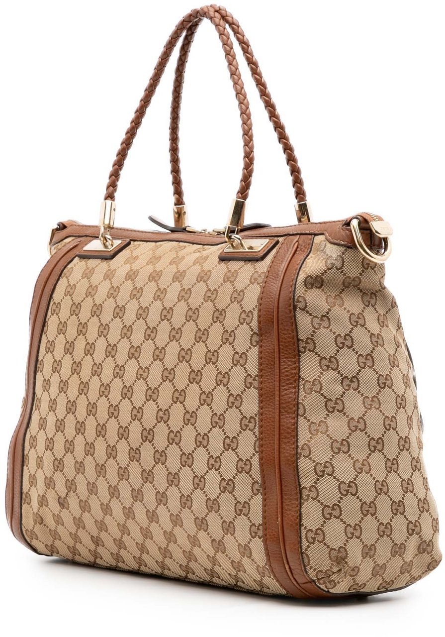 Gucci GG Canvas Bella Satchel Bruin