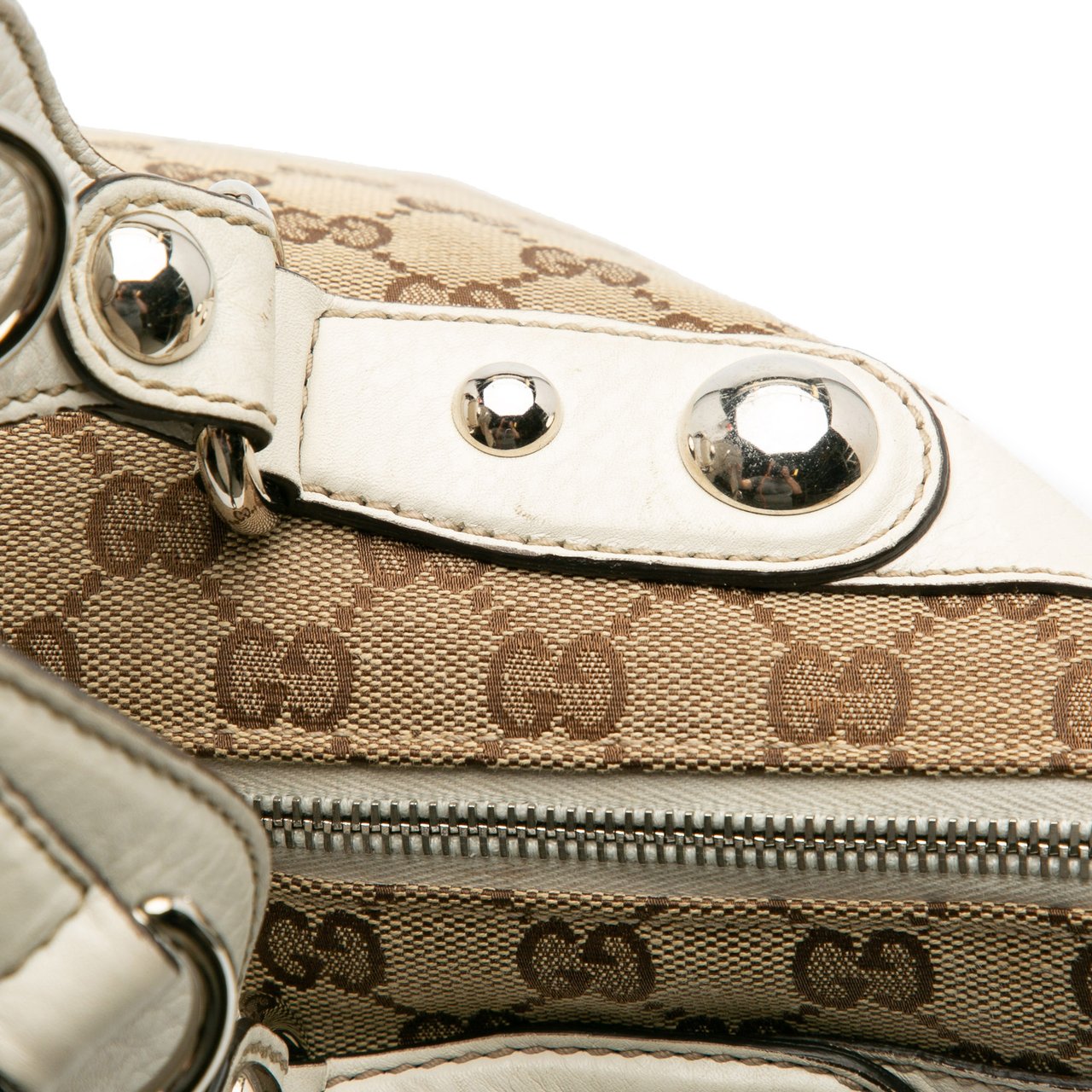Gucci Large GG Canvas Icon Bit Satchel Bruin