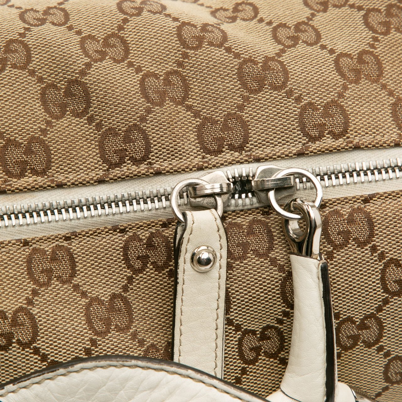 Gucci Large GG Canvas Icon Bit Satchel Bruin