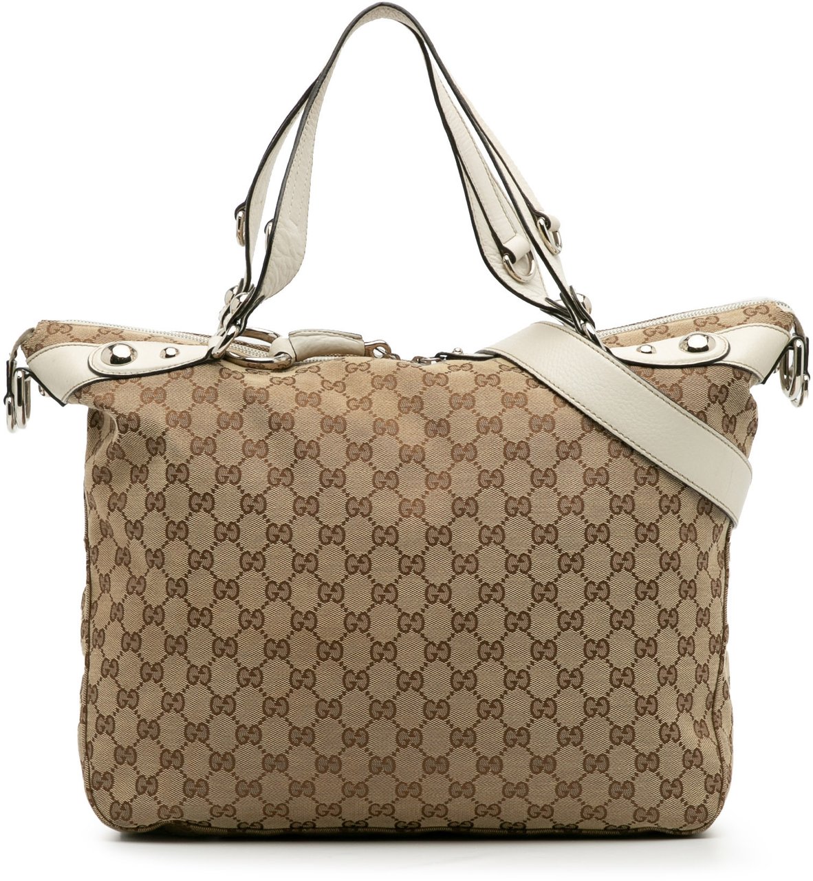 Gucci Large GG Canvas Icon Bit Satchel Bruin