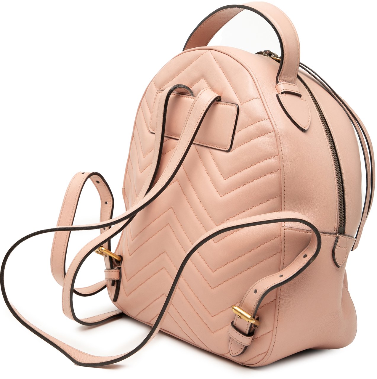 Gucci Small GG Marmont Matelasse Leather Backpack Roze