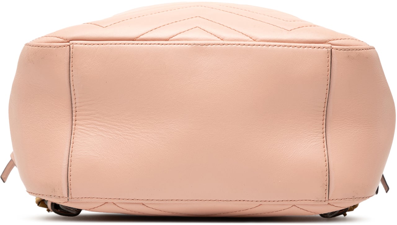 Gucci Small GG Marmont Matelasse Leather Backpack Roze