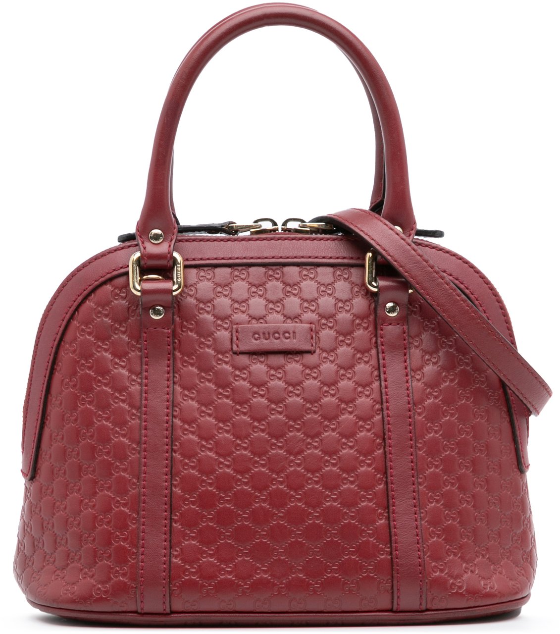 Gucci Mini Microguccissima Dome Satchel Rood