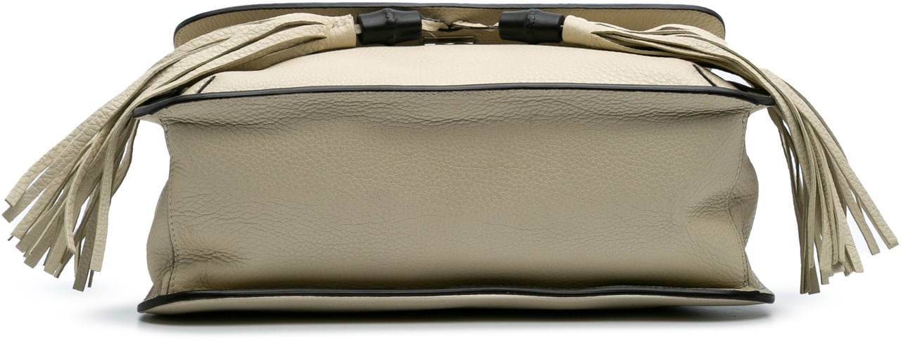 Gucci Medium Leather Bamboo Daily Crossbody Bruin