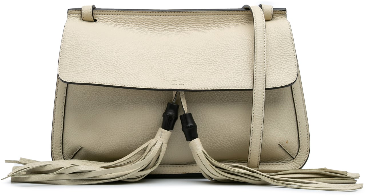 Gucci Medium Leather Bamboo Daily Crossbody Bruin