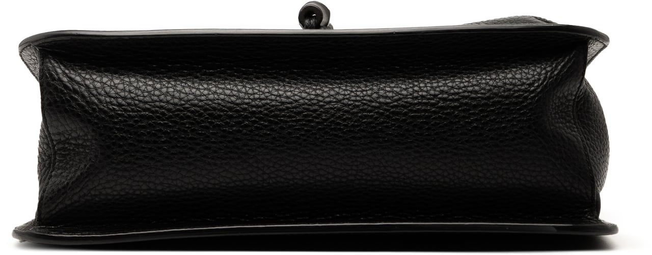 Gucci Medium Leather Bamboo Daily Crossbody Zwart